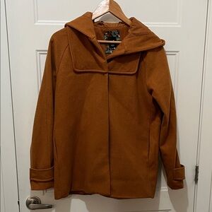 Twik Brown Hooded Pea Coat